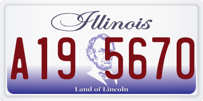 IL license plate A195670