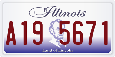 IL license plate A195671
