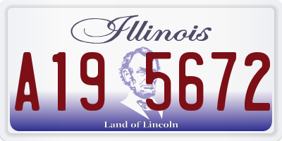 IL license plate A195672