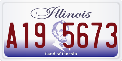 IL license plate A195673