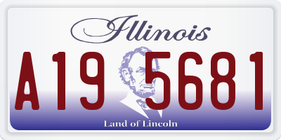 IL license plate A195681