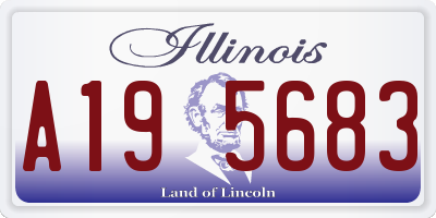 IL license plate A195683