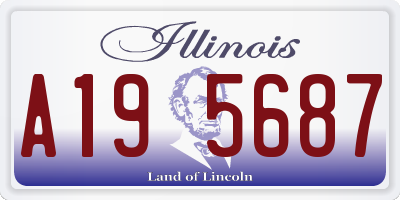 IL license plate A195687