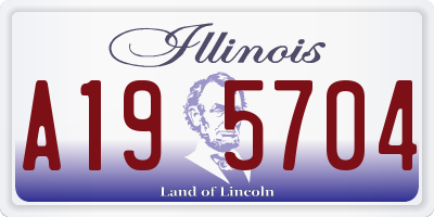 IL license plate A195704