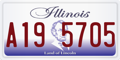 IL license plate A195705