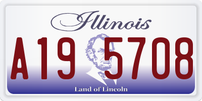 IL license plate A195708