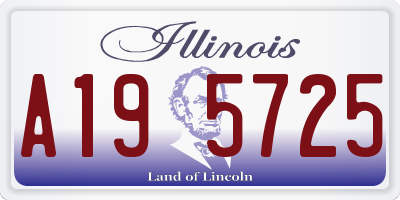 IL license plate A195725