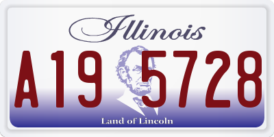 IL license plate A195728