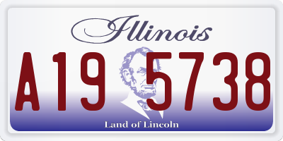 IL license plate A195738
