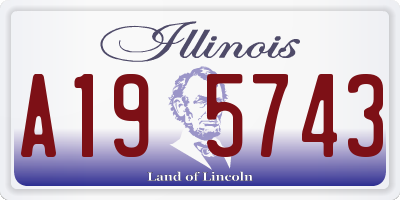 IL license plate A195743