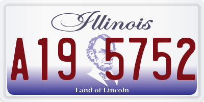 IL license plate A195752