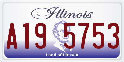 IL license plate A195753