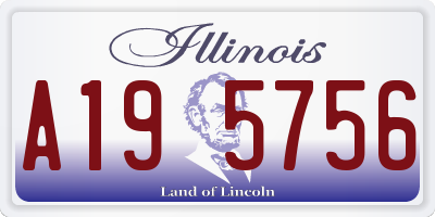 IL license plate A195756