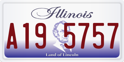 IL license plate A195757