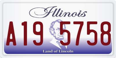 IL license plate A195758