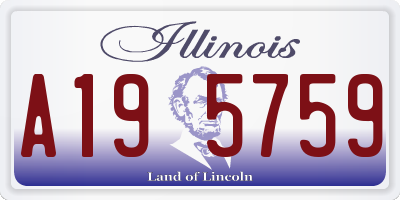 IL license plate A195759