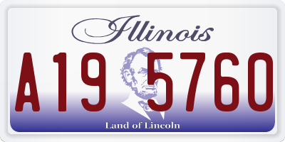 IL license plate A195760