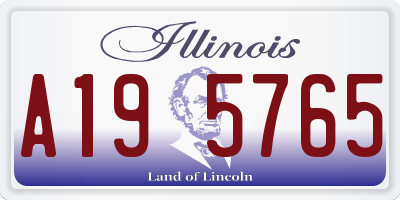 IL license plate A195765