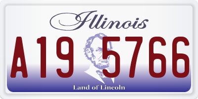 IL license plate A195766