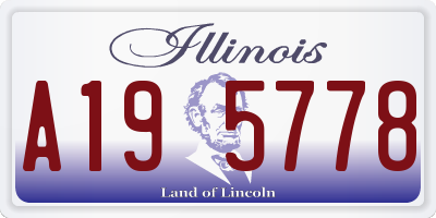 IL license plate A195778