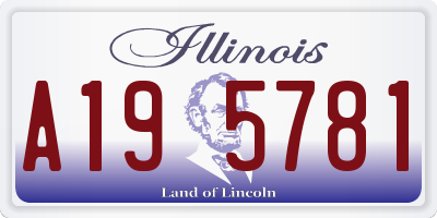 IL license plate A195781