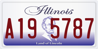IL license plate A195787