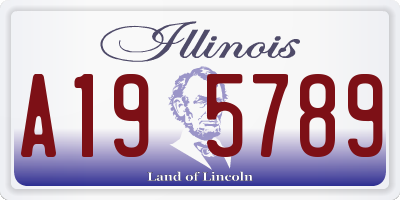 IL license plate A195789