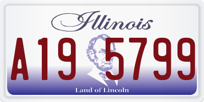 IL license plate A195799
