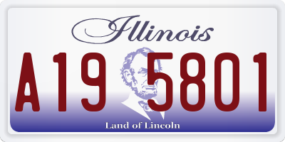 IL license plate A195801