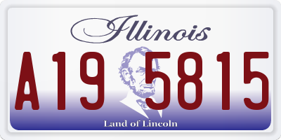 IL license plate A195815