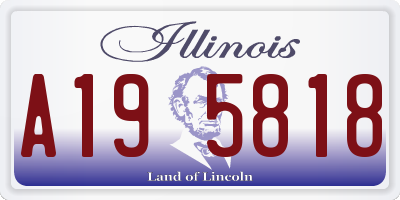 IL license plate A195818