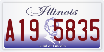 IL license plate A195835