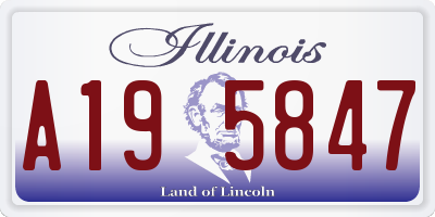 IL license plate A195847