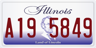 IL license plate A195849