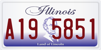 IL license plate A195851
