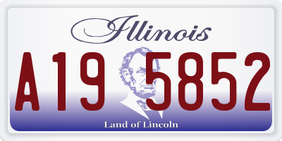 IL license plate A195852