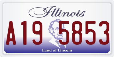 IL license plate A195853