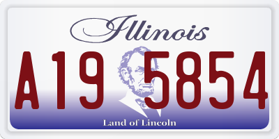 IL license plate A195854