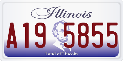 IL license plate A195855