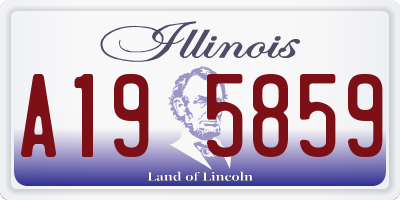 IL license plate A195859