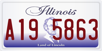 IL license plate A195863