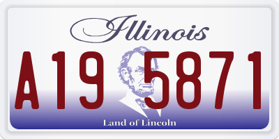 IL license plate A195871