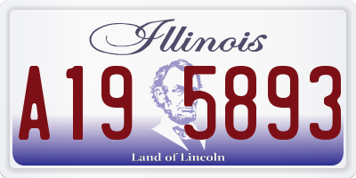 IL license plate A195893