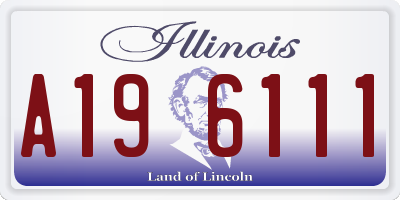 IL license plate A196111