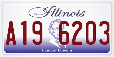 IL license plate A196203