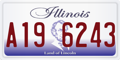 IL license plate A196243