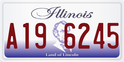 IL license plate A196245