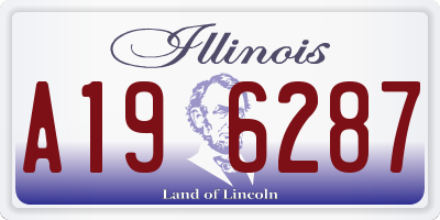 IL license plate A196287