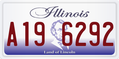 IL license plate A196292