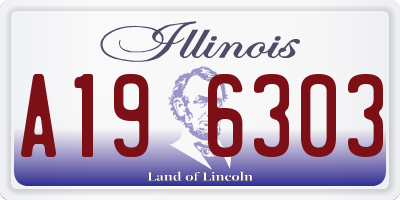 IL license plate A196303